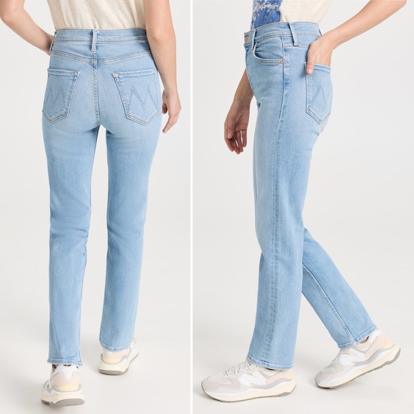 NWT MOTHER Denim High Waisted Rider Skimp Jeans in High Life wash Size 28 - Picture 1 of 8